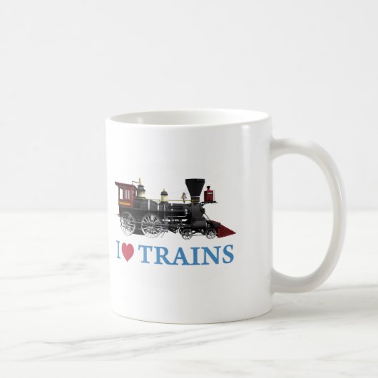 Mug J'aime les trains (Droite)