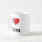 Mug J'aime les trains (Devant gauche)