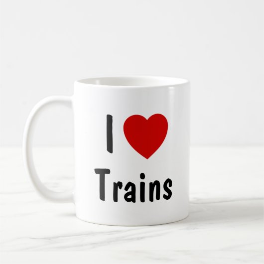 Mug J'aime les trains (Gauche)