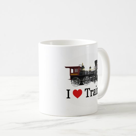 Mug J'aime les trains (Devant droit)