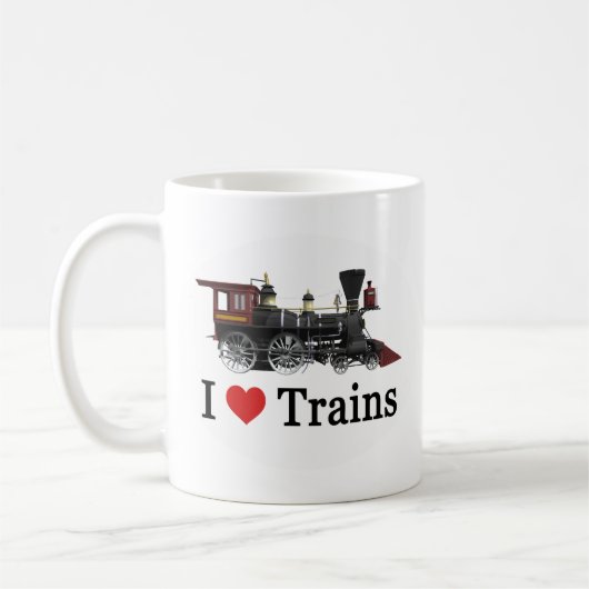 Mug J'aime les trains (Gauche)
