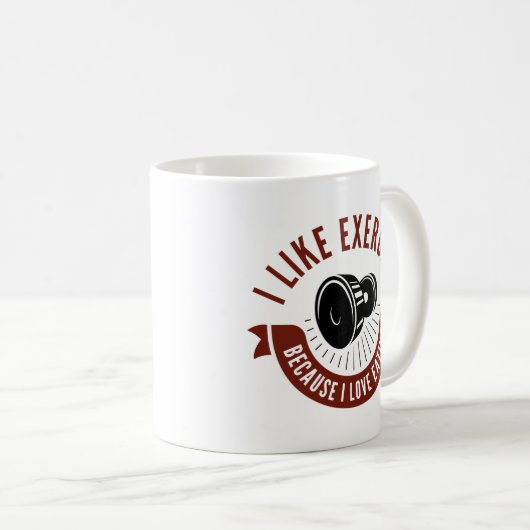 Mug J'Aime L'Exercice (Devant droit)