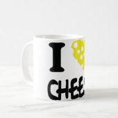 Mug J'aime l'icône de fromage (Devant gauche)