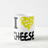 Mug J'aime l'icône de fromage (Centre)