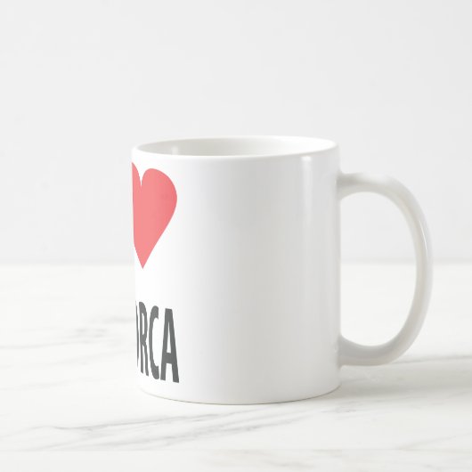 Mug J'aime l'icône de la Majorque (Droite)