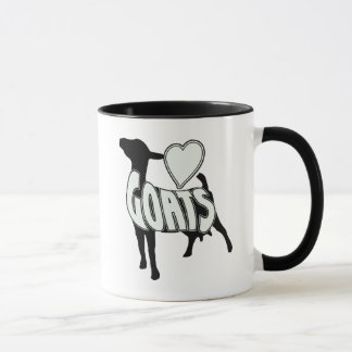 MUG J'AIME L'ICÔNE DE LOGO DE CHÈVRES