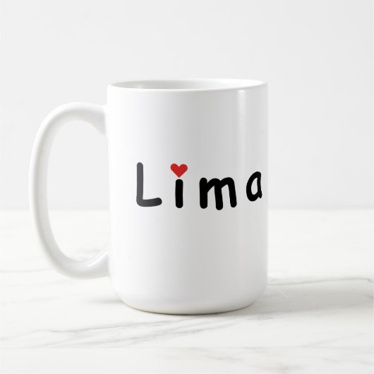 Mug J'aime Lima Pérou (Gauche)