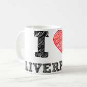 Mug J'aime Liverpool (Devant gauche)