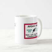 Mug J'aime l'odeur d'AVGAS pendant le matin ! (Devant droit)