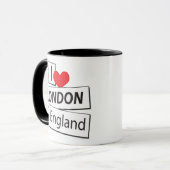 Mug J'aime Londres Angleterre (Devant gauche)