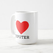 Mug J'aime l'ordinateur (Devant gauche)