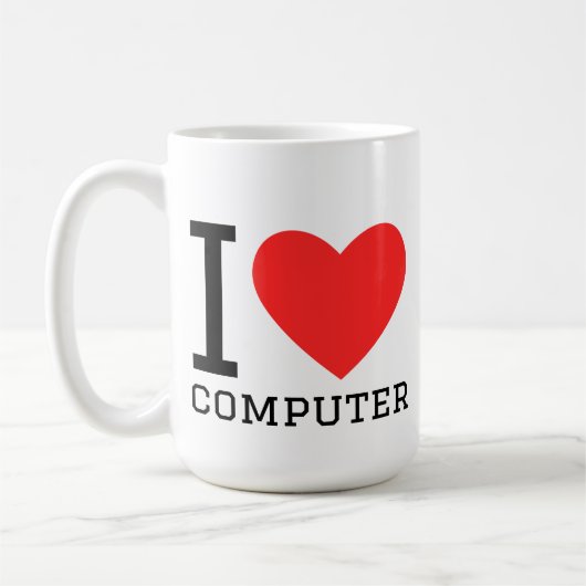 Mug J'aime l'ordinateur (Gauche)
