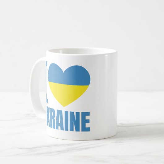Mug J'aime l'Ukraine (Devant gauche)