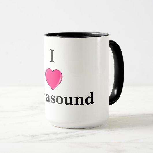 Mug J'aime l'ultrason (Devant droit)