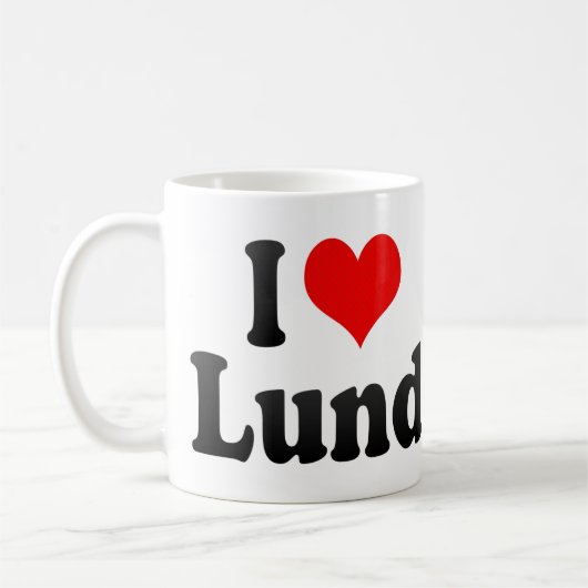 Mug J'aime Lund, Suède. Pointe Alskar Lund, Suède (Gauche)
