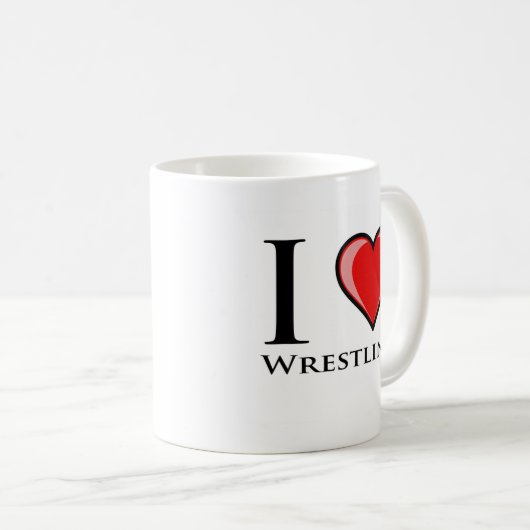 Mug J'aime lutter (Devant droit)