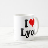 Mug J'aime Lyon, France (Devant droit)