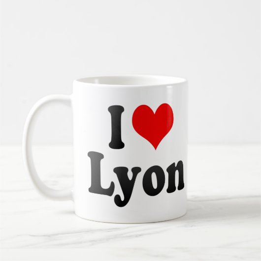 Mug J'aime Lyon, France (Gauche)