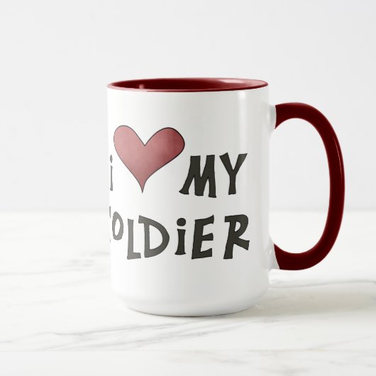 Mug J'aime ma boue de soldat (Droite)