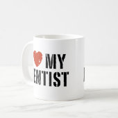 Mug J'aime ma boue dentiste (Devant gauche)