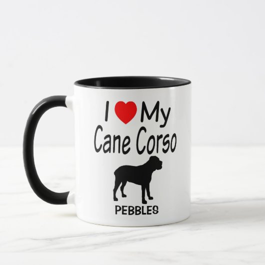 Mug J'Aime Ma Canne Corso Chien (Gauche)
