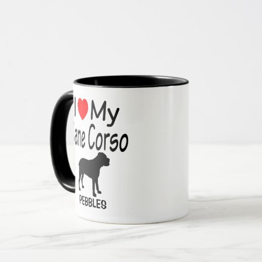 Mug J'Aime Ma Canne Corso Chien (Devant gauche)