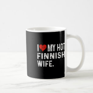 Mug J'aime ma chaude femme finlandaise - Cœur en détre