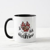 Mug J'aime ma copine - Rouge - DingusDesign (Gauche)