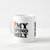 Mug J'aime ma famille philippine (Devant gauche)