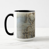 Mug J'aime ma famille, sable écrire une citation d'amo (Gauche)