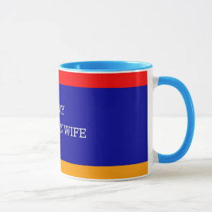 Mug J'Aime Ma Femme Arménienne, Drapeau Arménien