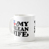 Mug J'aime ma femme chilienne (Devant gauche)