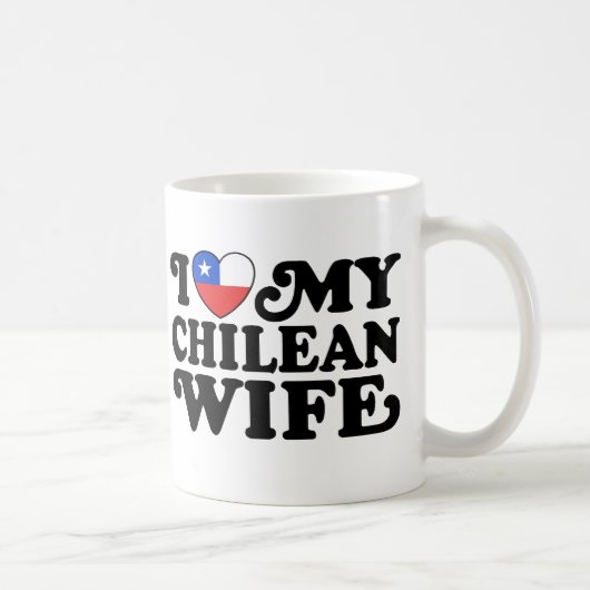 Mug J'aime ma femme chilienne (Droite)