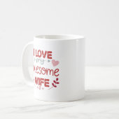 Mug J'aime ma femme géniale (Devant gauche)