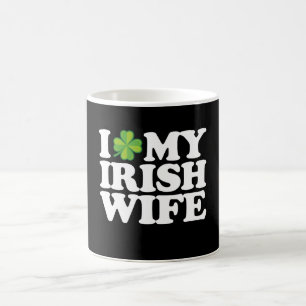 Mug J'aime ma femme irlandaise couple drôle St Patrick