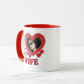 Mug J'Aime Ma Femme Personnalisée (Devant gauche)