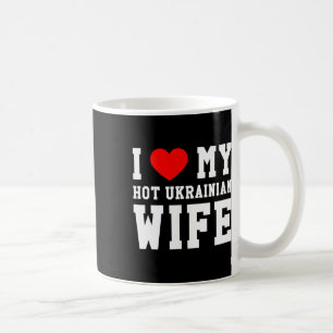Mug J'aime ma femme ukrainienne chaude Cœur rouge 