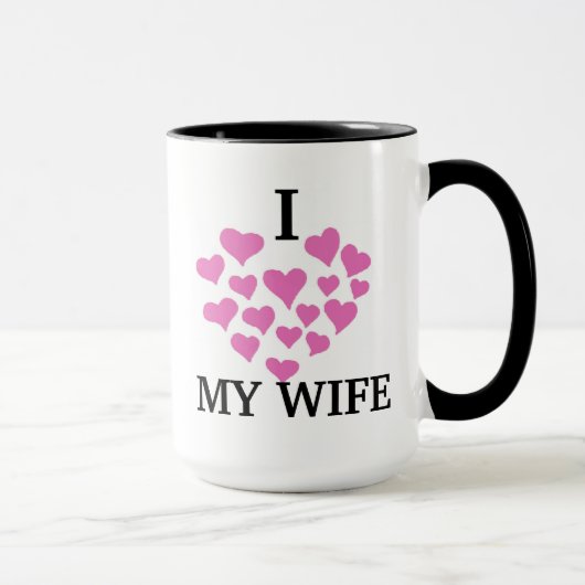 Mug J'aime ma femme valentines jour bonbons design (Droite)