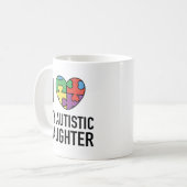 Mug J'Aime Ma Fille Autiste (Devant gauche)