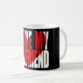 Mug J'Aime Ma Fille Coeur Rouge (Devant droit)