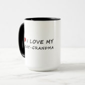 Mug J'aime ma Grand-Grand-maman avec le coeur (Devant gauche)