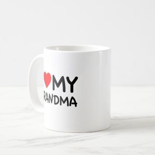 Mug J'aime ma grand-mère (Devant gauche)