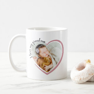 Mug J'aime ma grand-mère photo du coeur