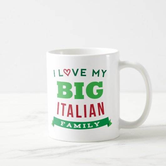 Mug J'aime ma grande idée italienne de T-shirt de la (Droite)