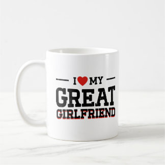 Mug J'Aime Ma Grande Petite Amie Noire Distressed Desi