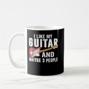 Mug J'aime ma guitare et peut-être 3 personnes guitare