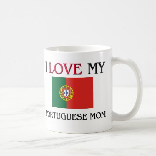 Mug J'aime ma maman portugaise (Droite)