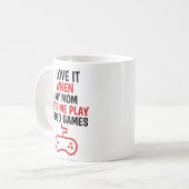 Mug J'Aime Ma Mère Quand Elle Me Laisse Jouer À Des Je (Devant gauche)