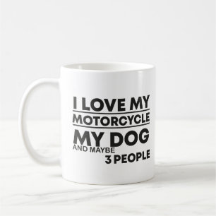 Mug J'aime ma moto mon chien et peut-être 3 personnes