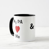 Mug J'aime ma PA et ma PA m'aime ! (Devant gauche)